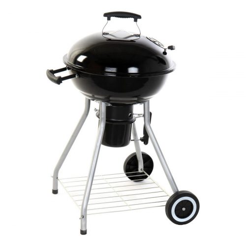 Holzkohlegrill mit Abdeckung und Rädern DKD Home Decor Schwarz Metall Kunststoff Rechteckig 52,4 x 59 x 91,6 cm