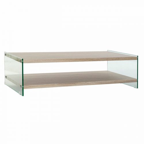 Centre Table DKD Home Decor Multicolour Transparent Natural Wood Crystal MDF Wood 130 x 65 x 35,5 cm
