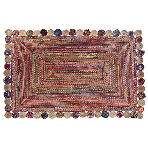 Teppich DKD Home Decor Baumwolle Mehrfarbig Jute (200 x 290 x 1 cm)