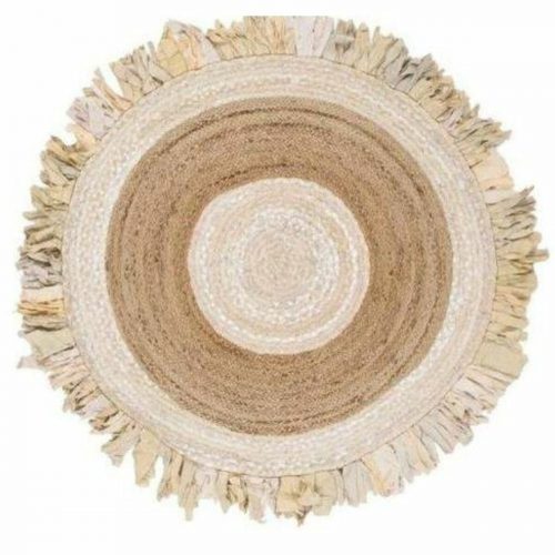 Teppich DKD Home Decor Beige Braun Baumwolle Jute (200 x 200 x 1 cm)