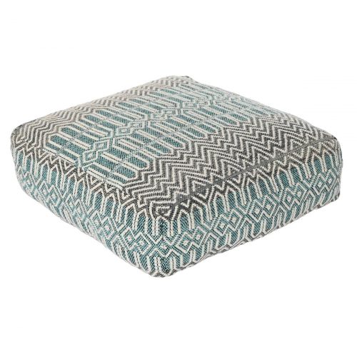 Kissen DKD Home Decor Floor Stripes Blau Polyester Baumwolle Mint Aluminium Weiß Grün (60 x 60 x 25 cm)