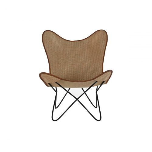 Chair DKD Home Decor Metal Rattan (74 x 78 x 92 cm)