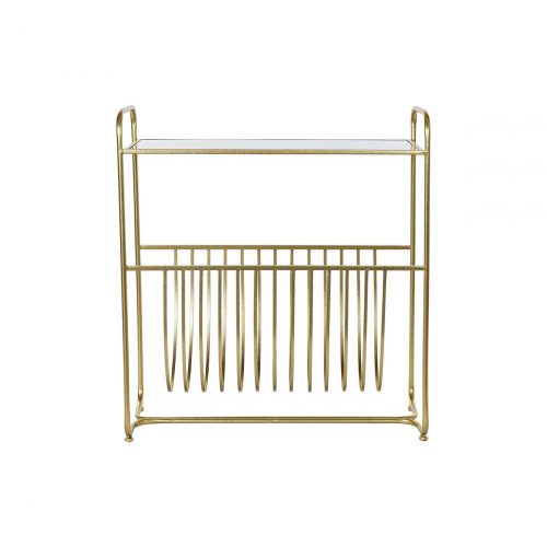 Zeitschriftenständer DKD Home Decor Spiegel Golden Metall (76 x 35 x 83 cm)