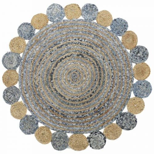 Teppich DKD Home Decor Blau Mehrfarbig Indianer (200 x 200 x 1 cm)