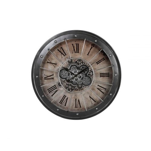 Wanduhr DKD Home Decor Zahnräder Schwarz Kupfer Eisen 80 x 8 x 80 cm