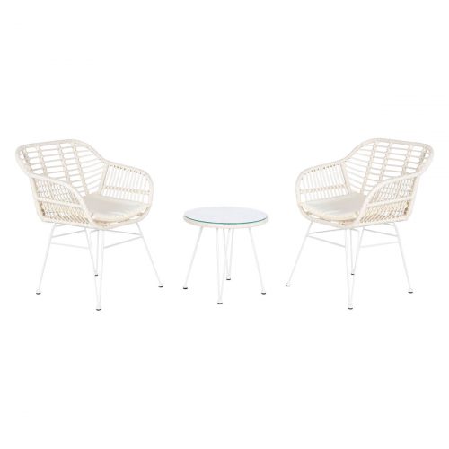 Table set with 2 chairs DKD Home Decor 56 x 57,5 x 82 cm