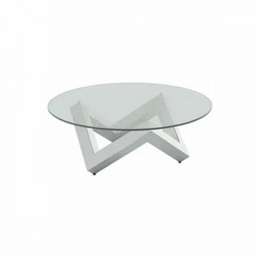 Centre Table DKD Home Decor Steel Tempered Glass 90 x 90 x 45 cm