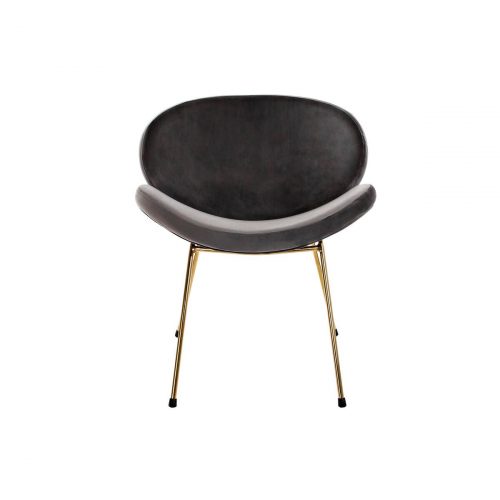 Chair DKD Home Decor Black Golden Polyester Metal 62 x 58 x 73 cm