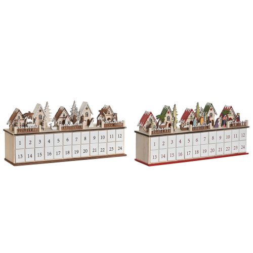 Adventskalender DKD Home Decor Holz 45 x 11 x 23 cm (2 Stück)