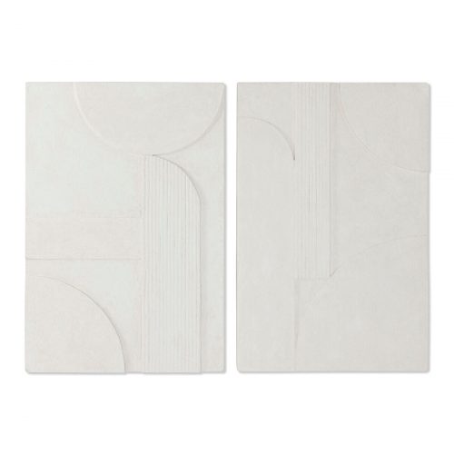 Wanddekoration Home ESPRIT Weiß Modern 80 x 5 x 120 cm (2 Einheiten)