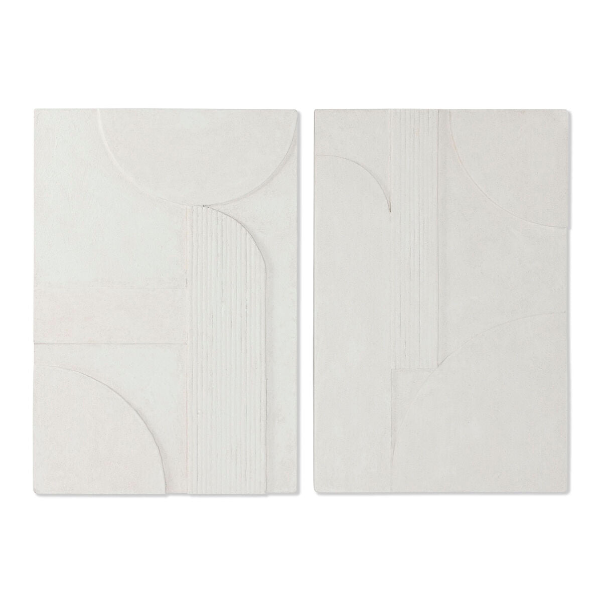 Wanddekoration Home ESPRIT Weiß Modern 80 x 5 x 120 cm (2 Einheiten)