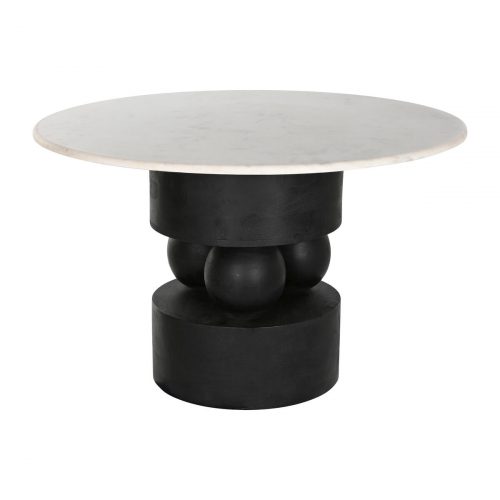 Dining Table Home ESPRIT Marble Mango wood 120 x 120 x 76 cm
