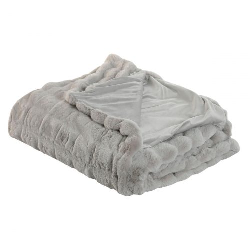 Decke Home ESPRIT Hellgrau 220 x 240 x 1 cm