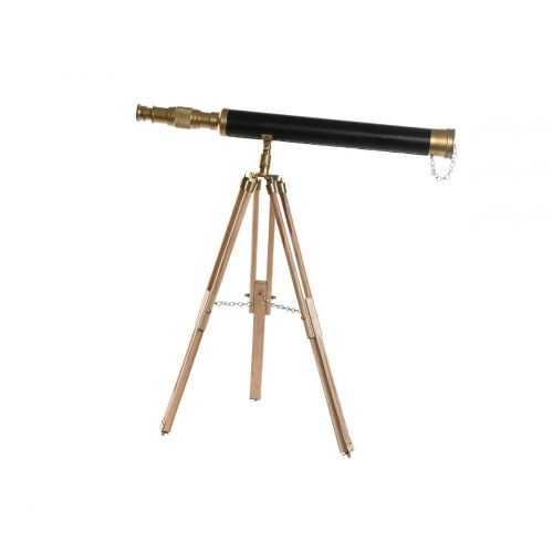 Deko-Figur Home ESPRIT Braun Gold Vintage Teleskop 63 x 40 x 70 cm