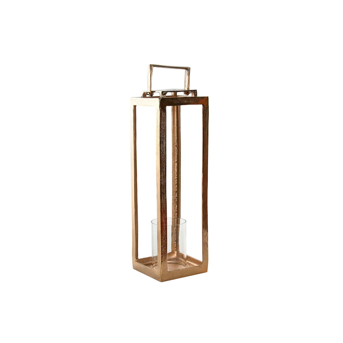 Laterne Home ESPRIT Gold Aluminium Kristall Moderne 20 x 20 x 74 cm