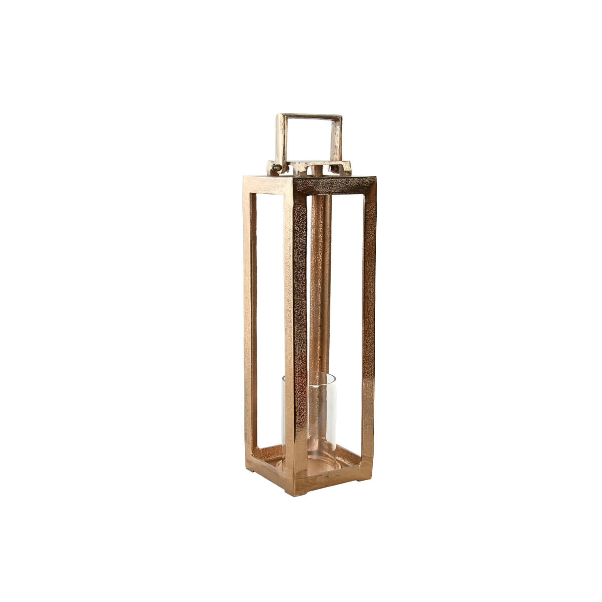 Laterne Home ESPRIT Gold Aluminium Kristall Moderne 15 x 15 x 59 cm