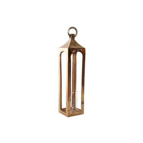 Laterne Home ESPRIT Gold Aluminium Kristall Araber 14 x 14 x 65 cm