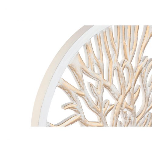 Dekofigur Home ESPRIT Weiß Beige Baum gestreift