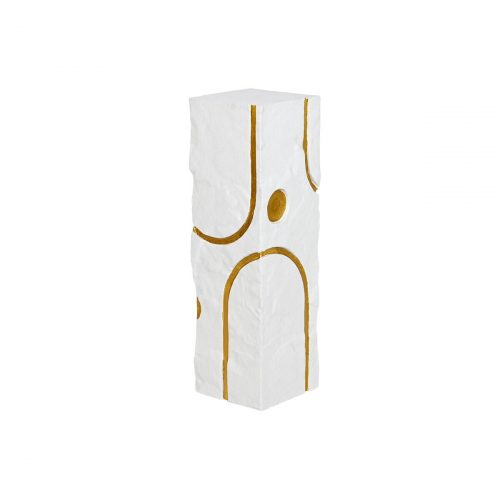 Sockel Home ESPRIT Weiß Gold Holz MDF Moderne 25 x 25 x 80 cm