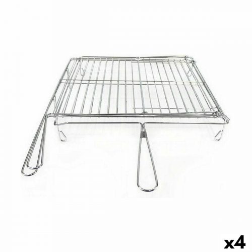 Grill Algon Chrom Rotierend Silber 45 x 50 x 9 cm (4 Stück)