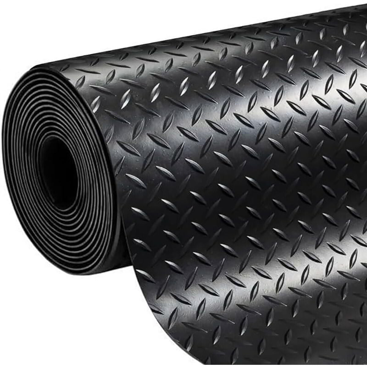 Teppich Exma Schwarz Naturkautschuk 1 x 10 m Diamanten