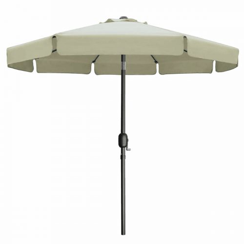 Marbueno Parasol Acero 8 Varillas D300 cm Poliéster Beige Jardín, Piscina 10490