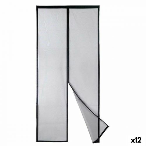Moskitonetz Kipit BA2301-490 BA2301-490 Schwarz Polyester Magnet 90 x 210 cm Magnetisch (12 Einheiten)