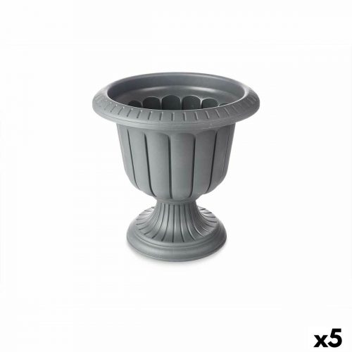 Blumentopf Ibergarden N00202102 Anthrazit Kunststoff Glas 47,6 x 47 x 47,4 cm (5 Stück)