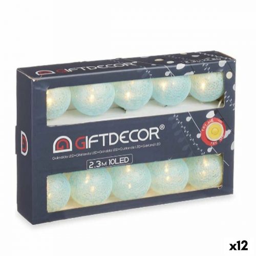 Wreath of LED Lights Gift Decor BL-004 BL-004 Blue 2,3 m 31 x 20 x 6,5 cm Ball (12 Units)