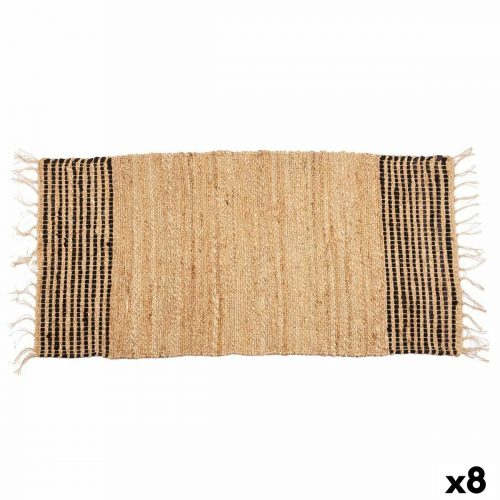 Teppich Geschenkdekor 84864-CEEJAY 84864-CEEJAY Schwarz Natur gestreift 70 x 1 x 140 cm (8 Einheiten)