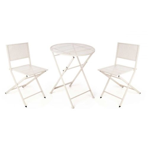 Table set with 2 chairs Ibergarden HS23377/78 HS23377/78 White 96 x 60 x 22,5 cm