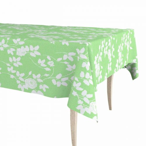 Tischdeckenrolle Exma Wachstuch Hellgrün Botanische Pflanzen 140 cm x 25 m