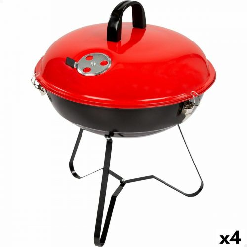Grill tragbar Aktive Emailliertes Metall Ø 36 cm 36 x 44 x 36 cm (4 Einheiten) Rot