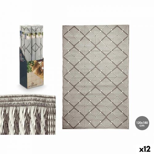 Teppich Geschenkdekor EXAG-1006 EXAG-1006 Weißgraues Polypropylen 120 x 180 cm (12 Einheiten)