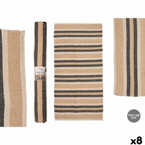 Teppich Geschenkdekor NO.04 NO.04 Weiß Braun Schwarz 70 x 140 cm (8 Einheiten)