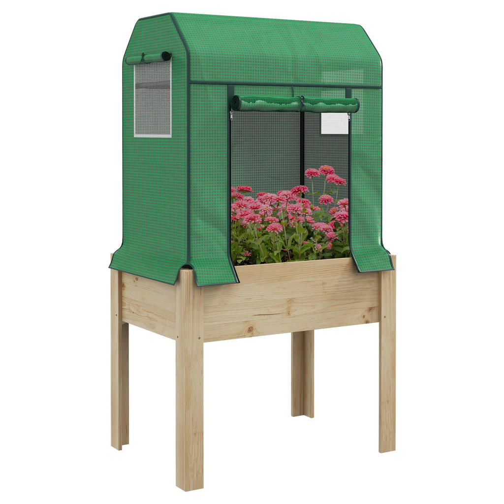 Outsunny Hochbeet-Abdeckung grün Kunststoff B/H/L: ca. 60x165x86 cm