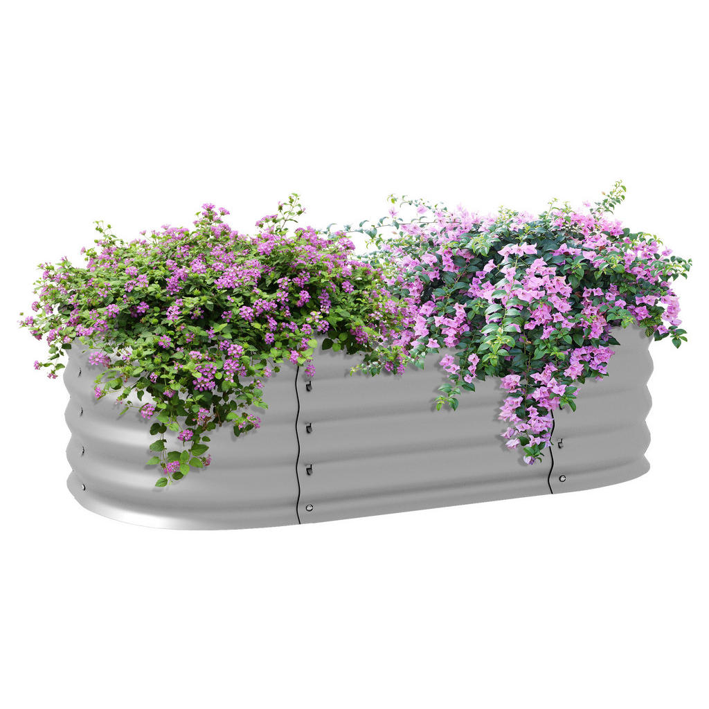 Outsunny Hochbeet silber Metall B/H/L: ca. 62x30x105 cm